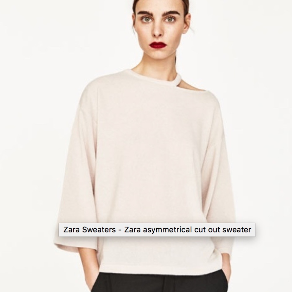 Zara asymmetrical cut out sweater